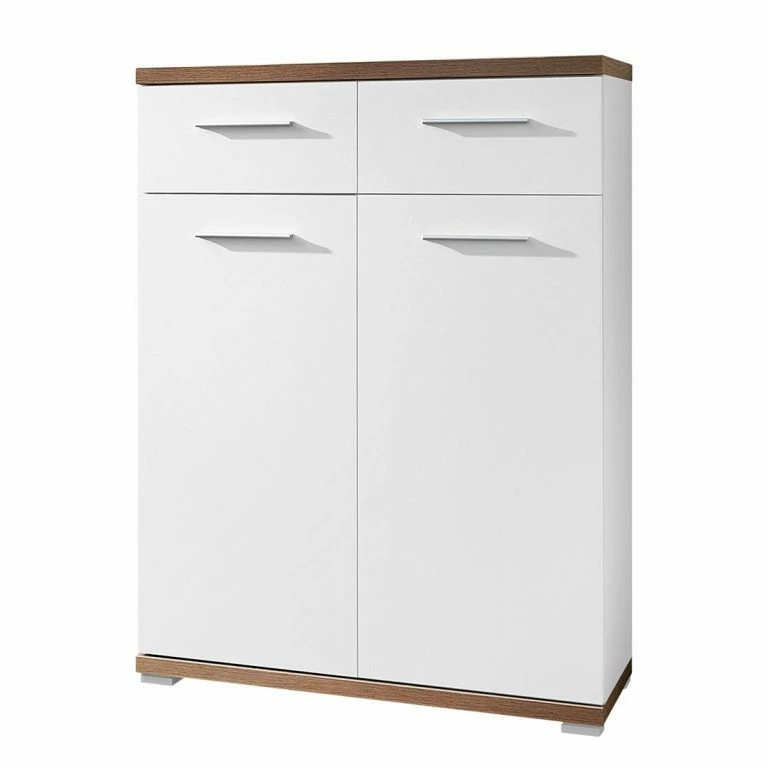 loftscape Germania Commode d’entrée Texture – Blanc / Imitation chêne de Sonoma