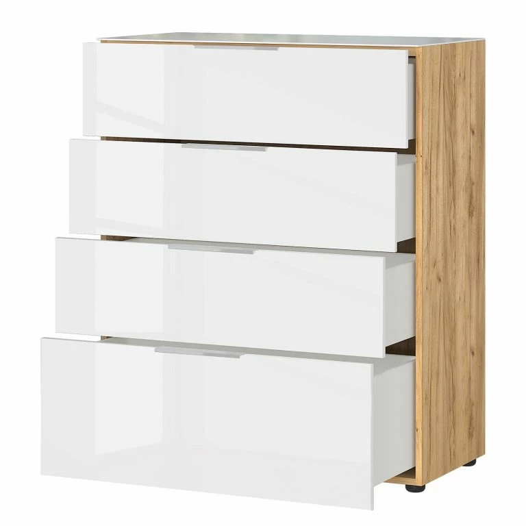 Loftscape Germania Commode Oakland I – Blanc / Imitation Chêne De Navarre