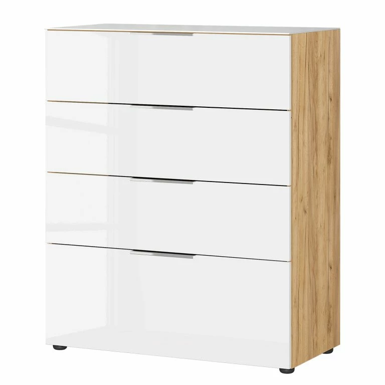 loftscape Germania Commode Oakland I – Blanc / Imitation chêne de Navarre