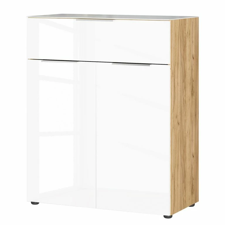 loftscape Germania Commode Oakland II – Blanc / Imitation chêne de Navarre