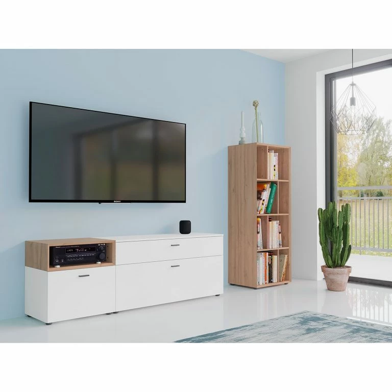 Loftscape Germania Meuble TV Coruna – Imitation Chêne Grandson