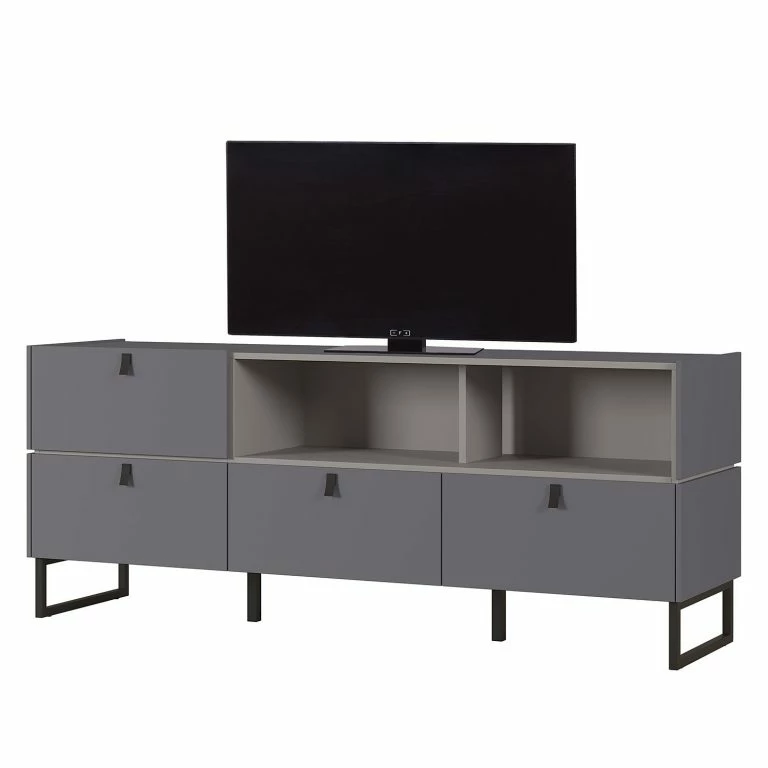 loftscape Germania Meuble TV Mamiko II – Graphite – Largeur : 166 cm