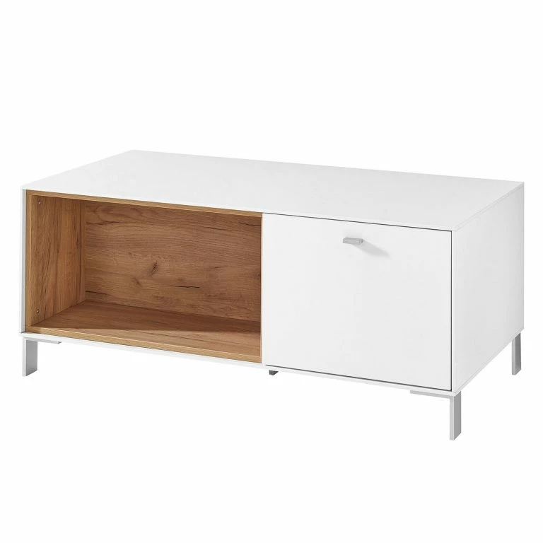 loftscape Germania Table basse Design2 – Blanc / Imitation chêne de Navarre