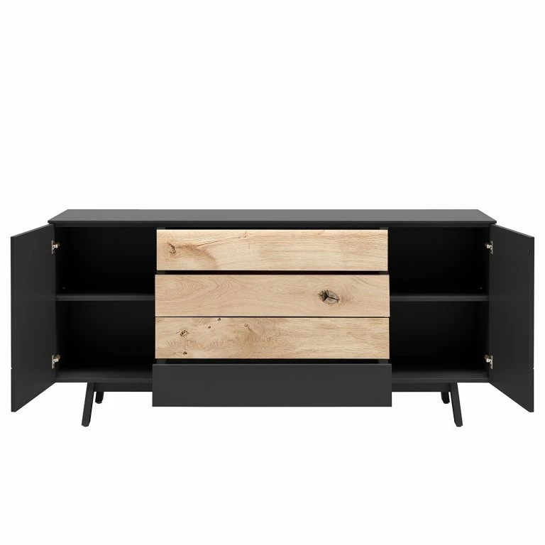 Loftscape GWINNER Buffet Misano – Anthracite / Chêne Sauvage – Sans éclairage