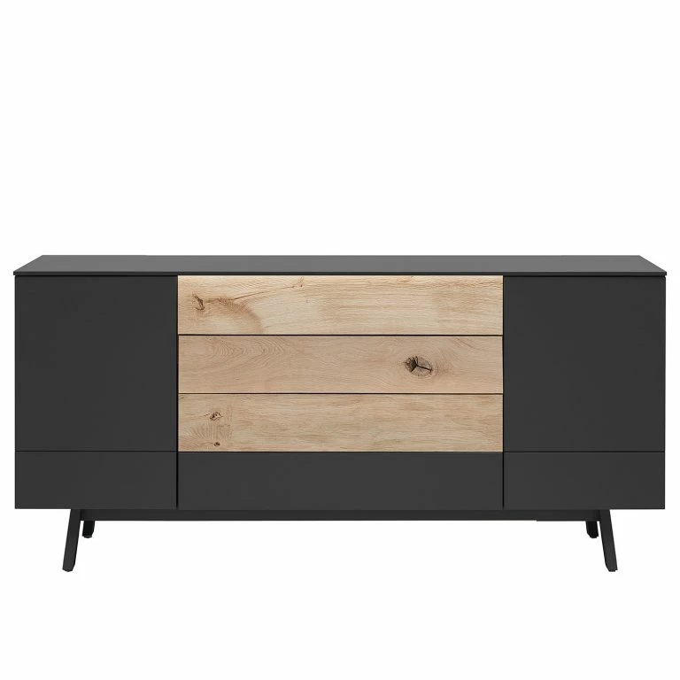 loftscape GWINNER Buffet Misano – Anthracite / Chêne sauvage – Sans éclairage