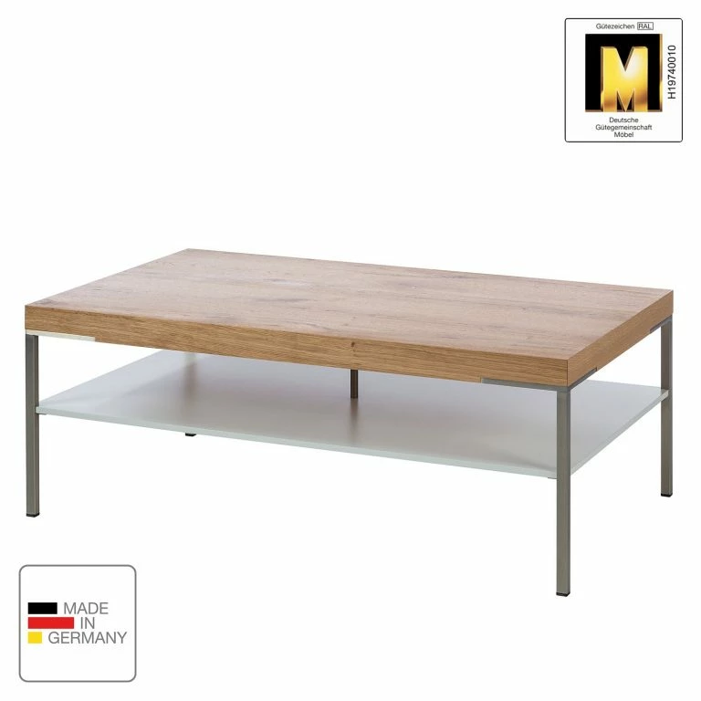 Loftscape GWINNER Table Basse Anzio – Chêne De Poutre / Blanc – 110 X 65 Cm