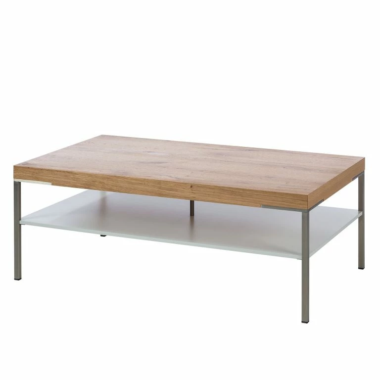 loftscape GWINNER Table basse Anzio – Chêne de poutre / Blanc – 110 x 65 cm