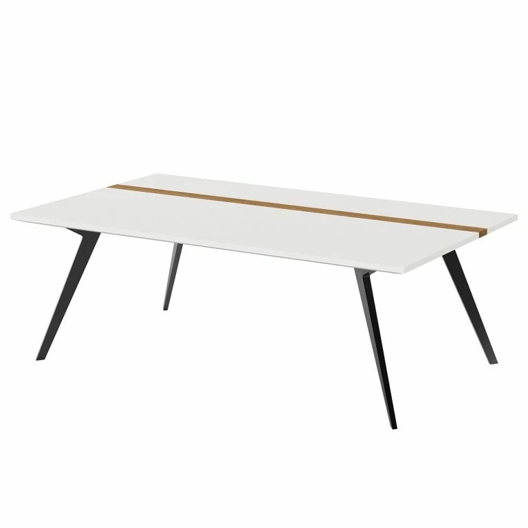 loftscape GWINNER Table basse Calea III – Plaqué bois – Blanc mat