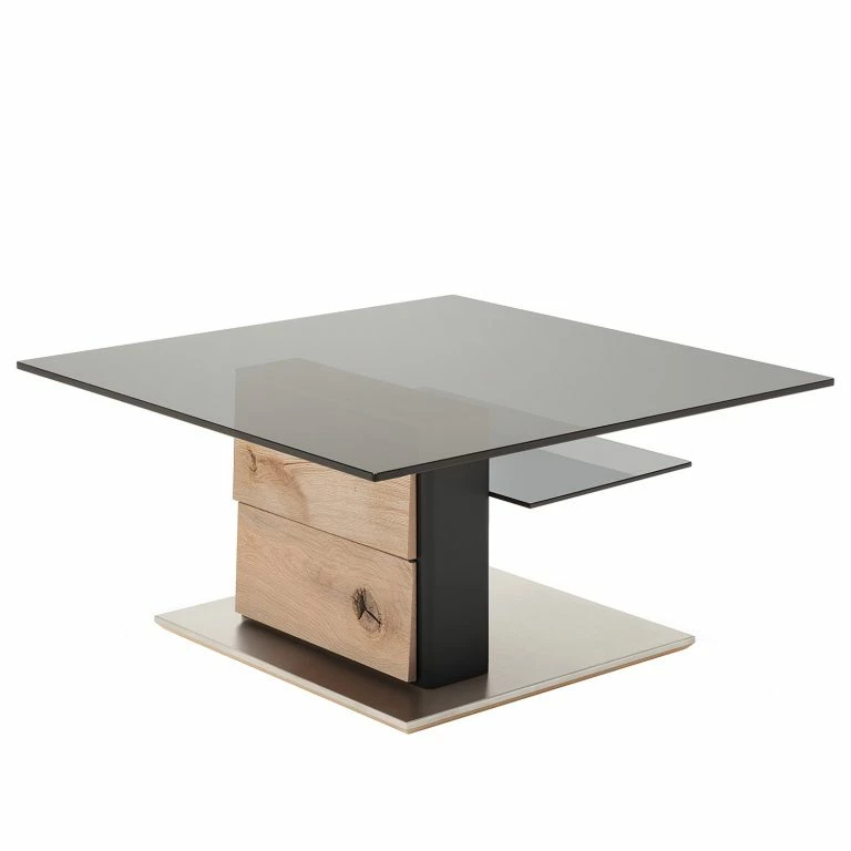 loftscape GWINNER Table basse Misano – Anthracite / Chêne sauvage