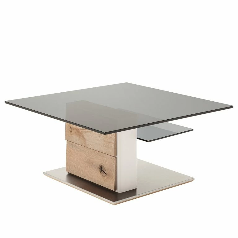 loftscape GWINNER Table basse Misano – Blanc / Chêne sauvage