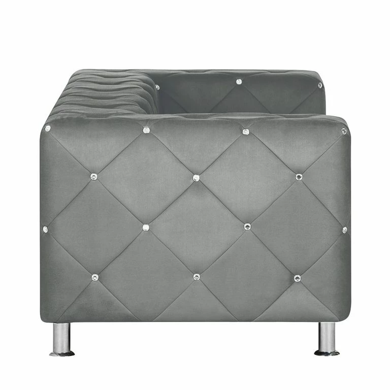 Loftscape Home Design Canapé Carlotta (2 Places) – Microfibre Gris Acier