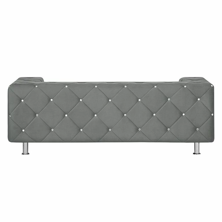 Loftscape Home Design Canapé Carlotta (2 Places) – Microfibre Gris Acier