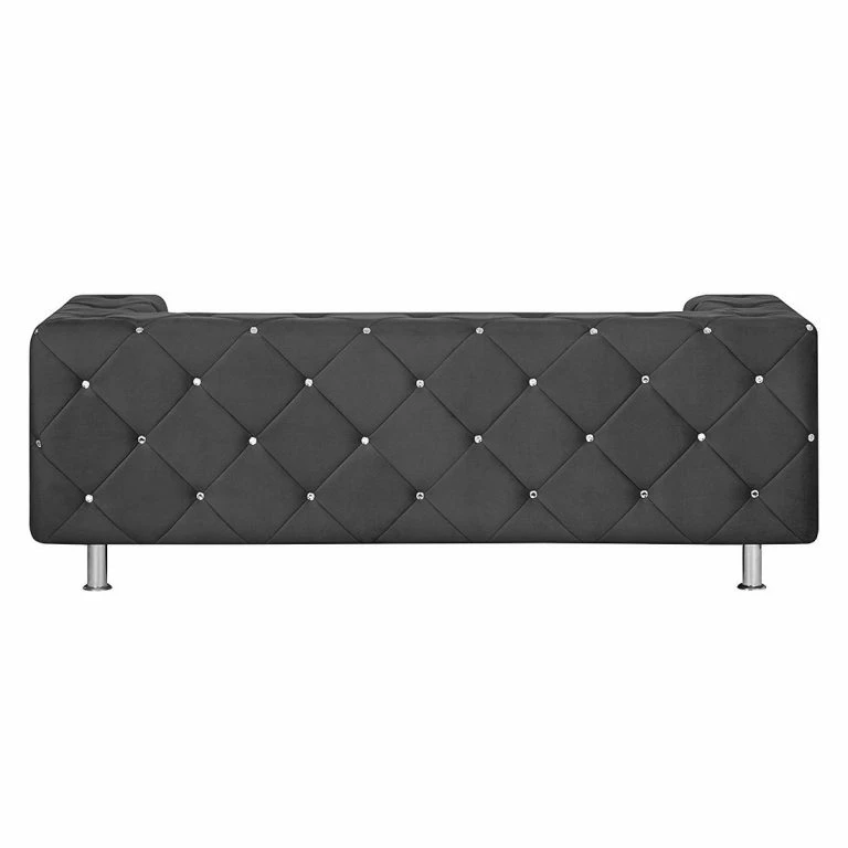 Loftscape Home Design Canapé Carlotta (2 Places) – Microfibre Noir