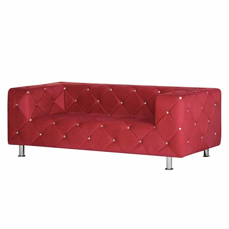 loftscape Home Design Canapé Carlotta (2 places) – Microfibre rouge