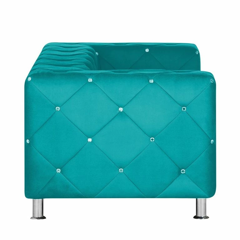 Loftscape Home Design Canapé Carlotta (2 Places) – Microfibre Turquoise