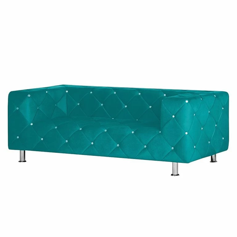 loftscape Home Design Canapé Carlotta (2 places) – Microfibre turquoise