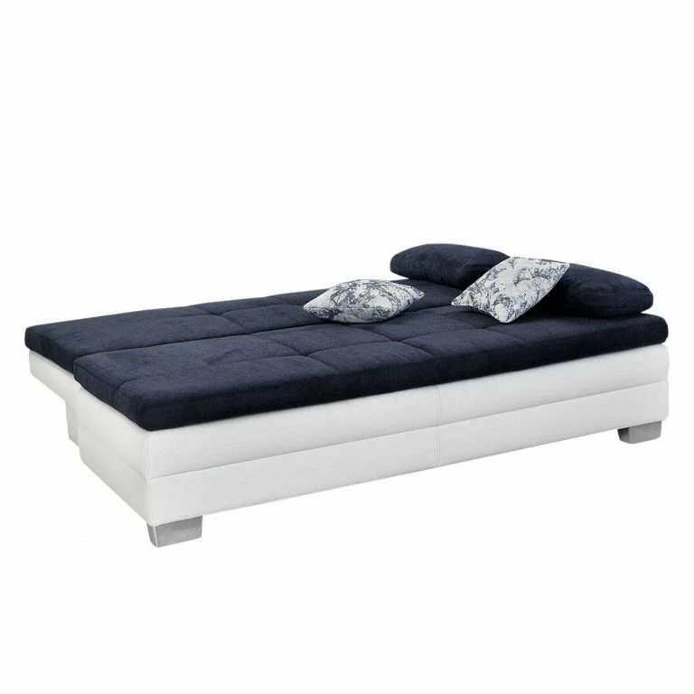 Loftscape Home Design Canapé Convertible Gibb – Blanc / Bleu