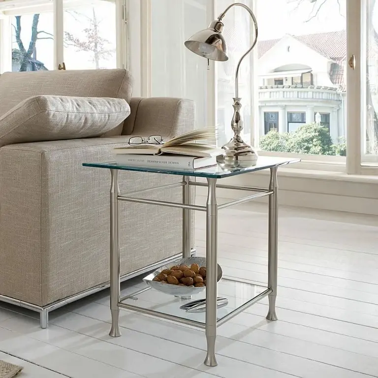 Loftscape Home Design Table D’appoint Vienne – Verre Avec Bord à Facettes