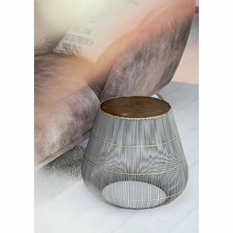 Loftscape Jack & Alice Bout De Canapé Crossett I – Aluminium / Fer / Laiton Vieilli / Noir