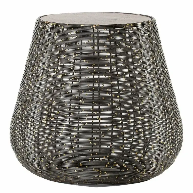 loftscape Jack & Alice Bout de canapé Crossett I – Aluminium / Fer / Laiton vieilli / Noir