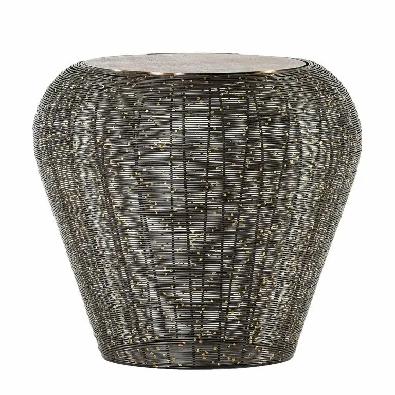 Loftscape Jack & Alice Bout De Canapé Crossett III – Aluminium / Fer / Laiton Vieilli / Noir