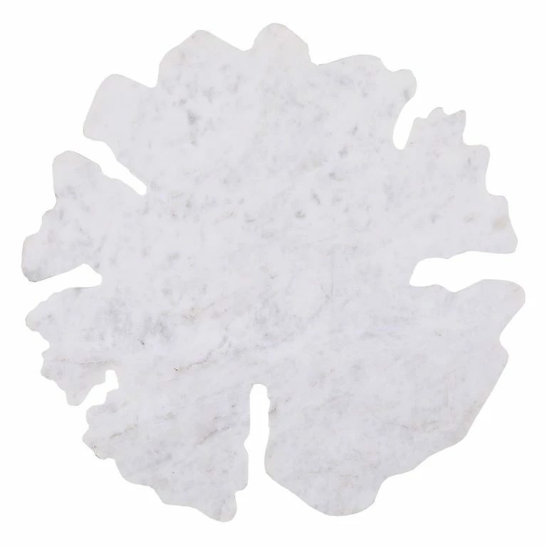 Loftscape Jack & Alice Bout De Canapé Rebu – Marbre / Acacia Massif – Marbre Blanc / Marron