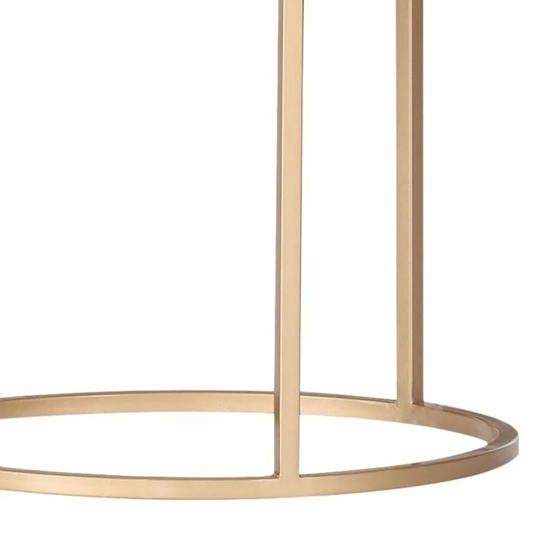 Loftscape Jack & Alice Bouts De Canapé Ryo (2 éléments) – Marbre / Métal – Marbre Blanc / Doré