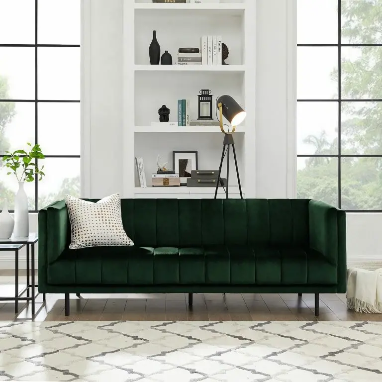 Loftscape Jack & Alice Canapé Beslon (3 Places) – Tissu – Vert Foncé