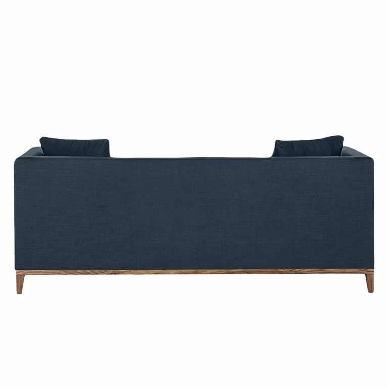 Loftscape Jack & Alice Canapé Blomma (3 Places) – Tissu Bleu Foncé – Structure : Couleur Noisette