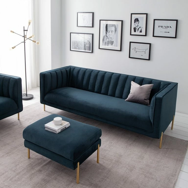 Loftscape Jack & Alice Canapé Borlo (3 Places) – Bleu Marine