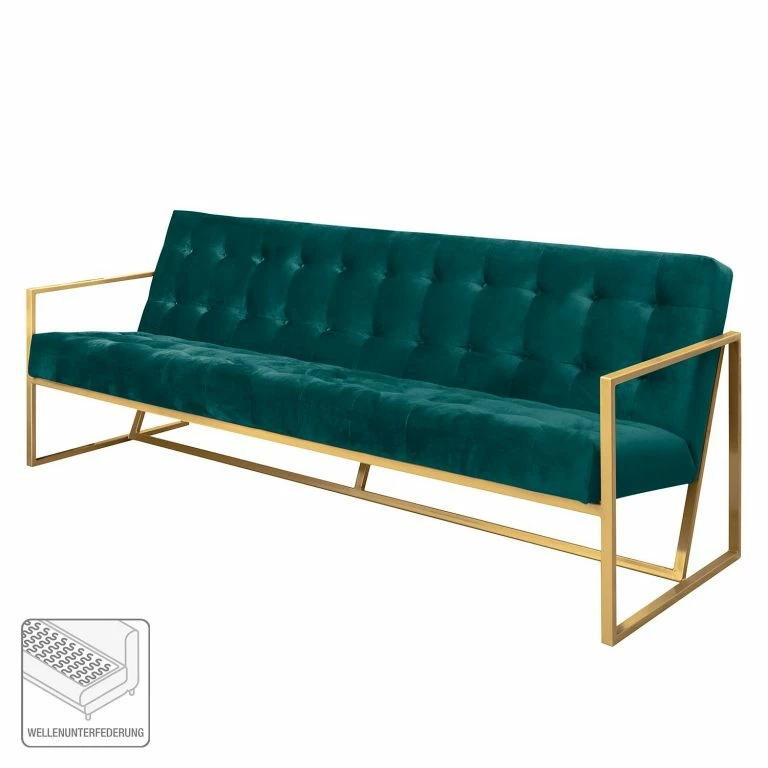 Loftscape Jack & Alice Canapé Charm II (3 Places) – Bleu Pétrole