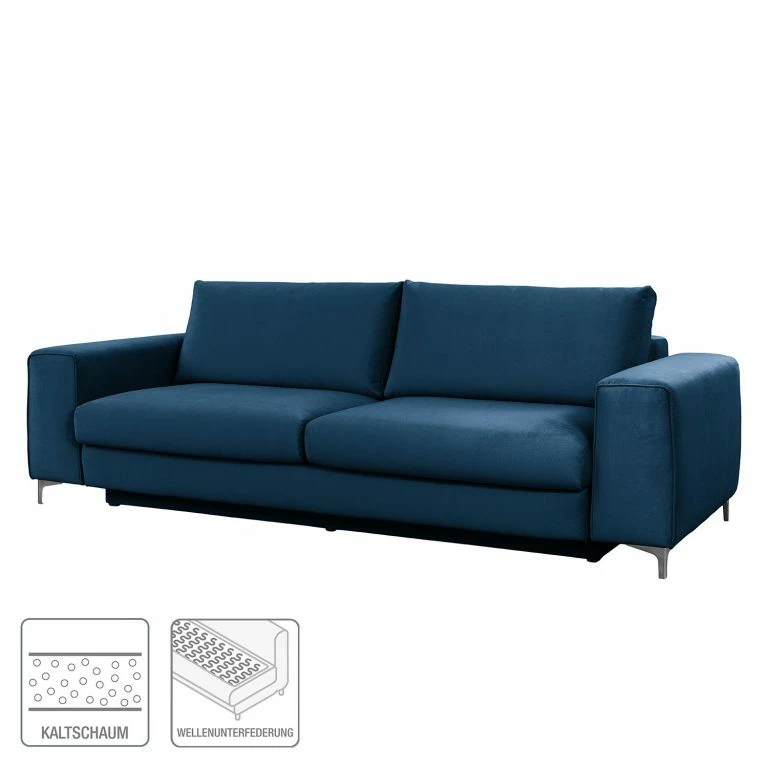 Loftscape Jack & Alice Canapé Convertible Baitz I – Velours – Bleu Pétrole