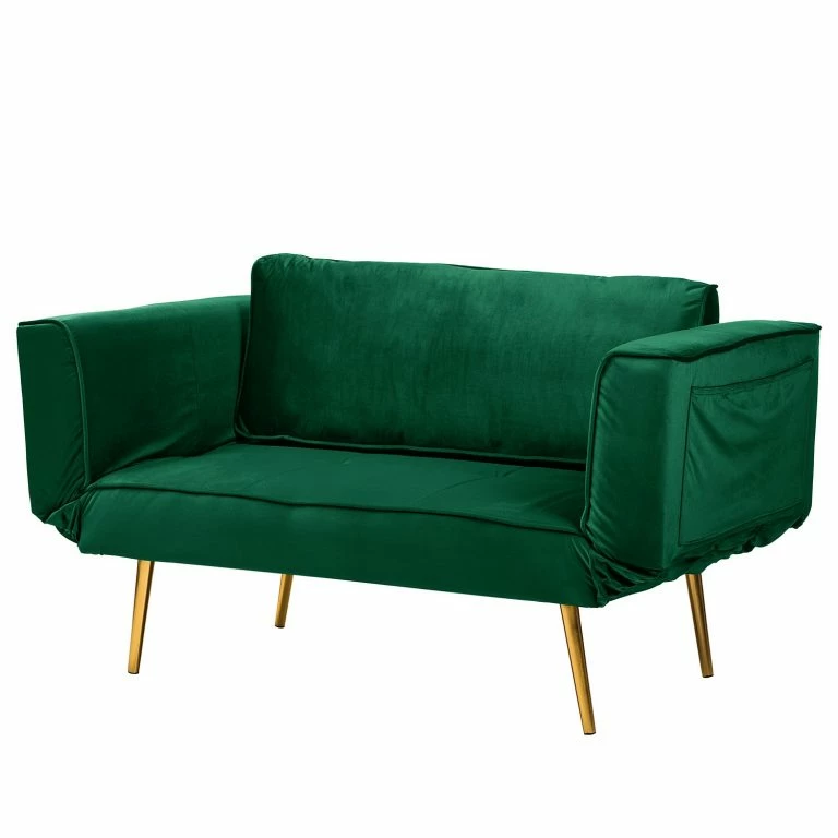 Loftscape Jack & Alice Canapé Convertible Behram III – Velours – Vert Foncé