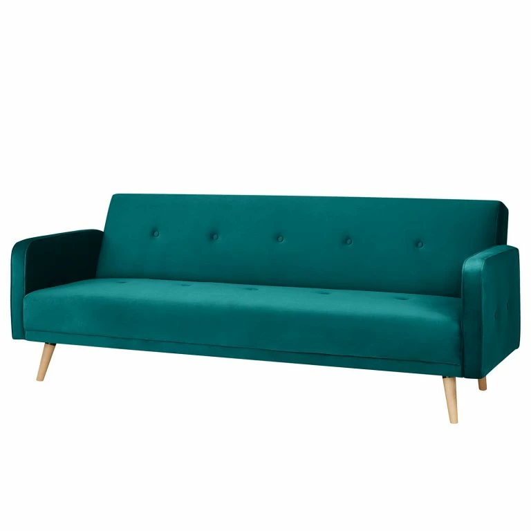 loftscape Jack & Alice Canapé convertible Daru IV – Velours – Turquoise