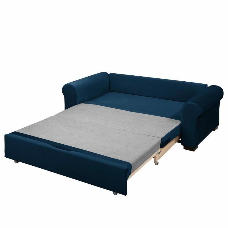 Loftscape Jack & Alice Canapé Convertible Latina XX – Velours – Bleu Marine – Largeur : 185 Cm