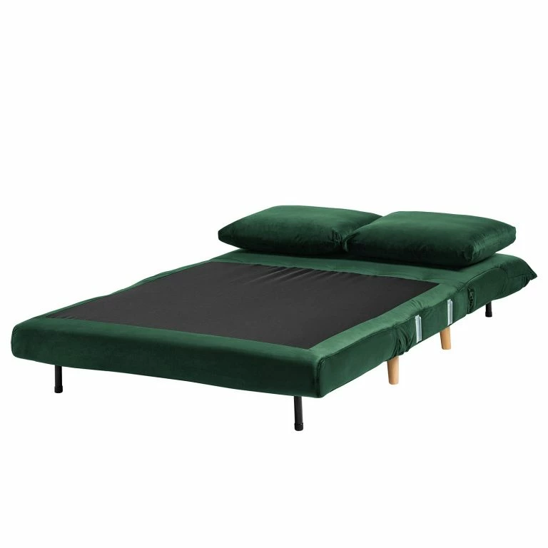 Loftscape Jack & Alice Canapé Convertible Lobau II – Velours – Vert Foncé