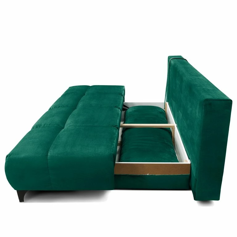 Loftscape Jack & Alice Canapé Convertible Red Oak – Velours – Velours Onoli: Vert Vieilli