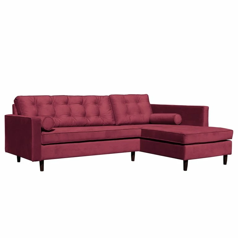 Loftscape Jack & Alice Canapé D’angle Kosula – Microfibre – Baies – Méridienne Courte à Droite (vue De Face)