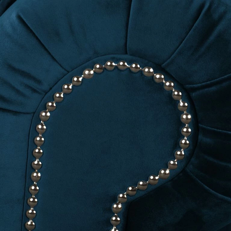 Loftscape Jack & Alice Canapé D’angle Solita – Velours – Bleu Foncé