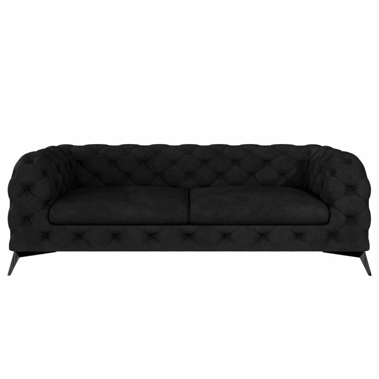 Loftscape Jack & Alice Canapé Laviva I (2-3 Places) – Velours Ravi: Noir