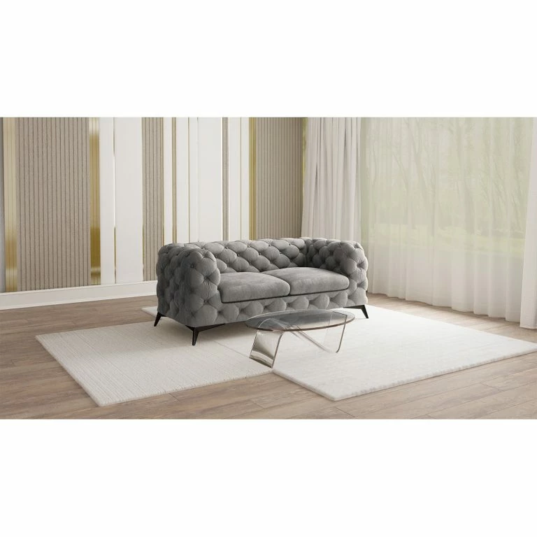 Loftscape Jack & Alice Canapé Laviva I (2 Places) – Velours Ravi: Taupe