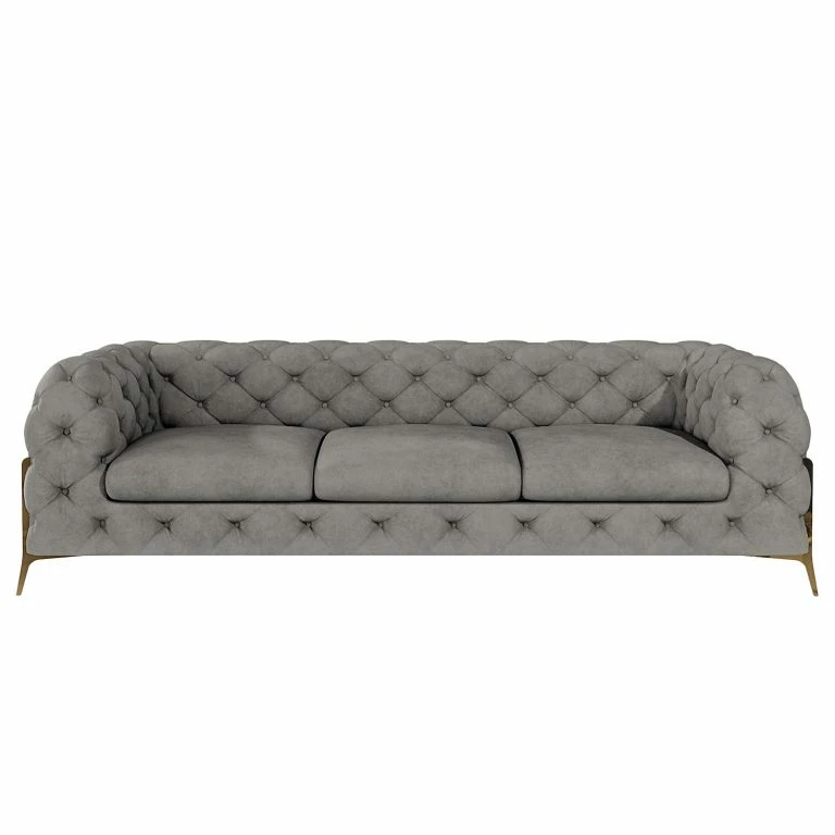 Loftscape Jack & Alice Canapé Laviva II (3 Places) – Velours Ravi: Taupe