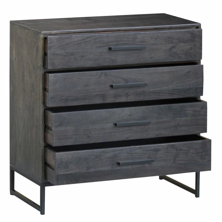 Loftscape Jack & Alice Commode Loga – Acacia Massif / Fer – Acacia Gris / Noir