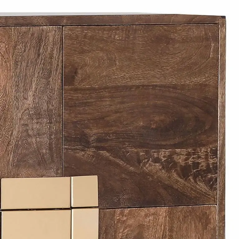 Loftscape Jack & Alice Commode Lyss – Acacia Massif / Métal – Acacia Marron / Laiton