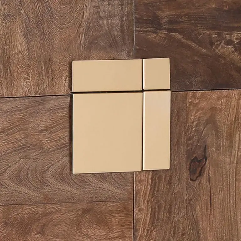 Loftscape Jack & Alice Commode Lyss – Acacia Massif / Métal – Acacia Marron / Laiton