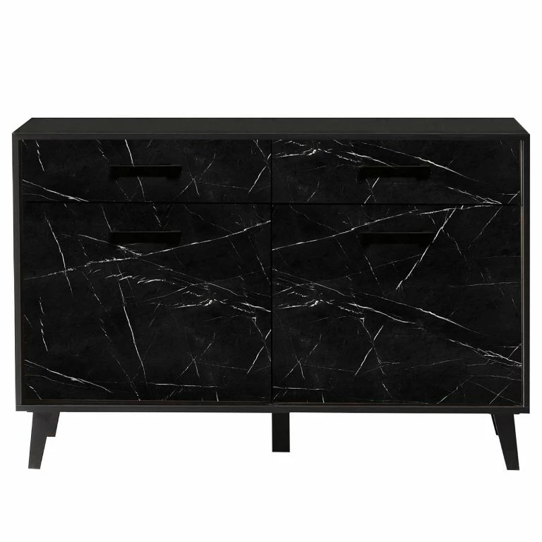 Loftscape Jack & Alice Enfilade Fintel II – Imitation Marbre Noir / Noir