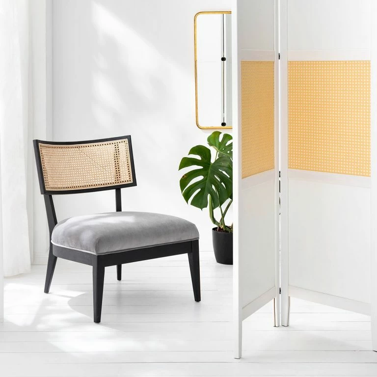 Loftscape Jack & Alice Fauteuil Burke II – Velours – Gris