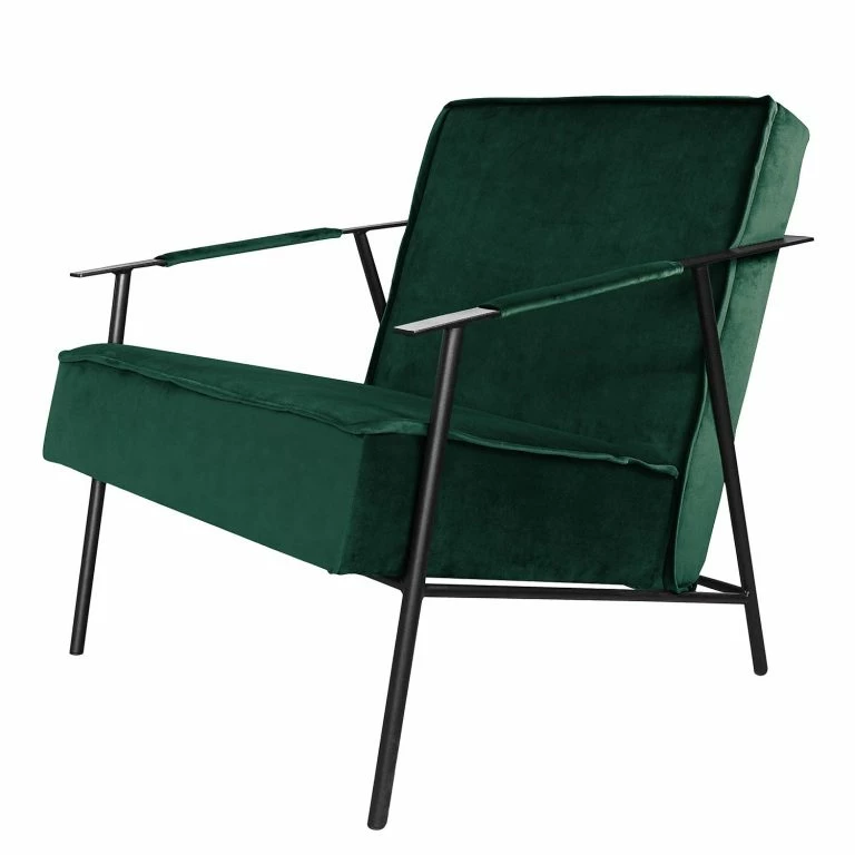 loftscape Jack & Alice Fauteuil Canoas II – Velours – Velours Ravi: Vert vieilli