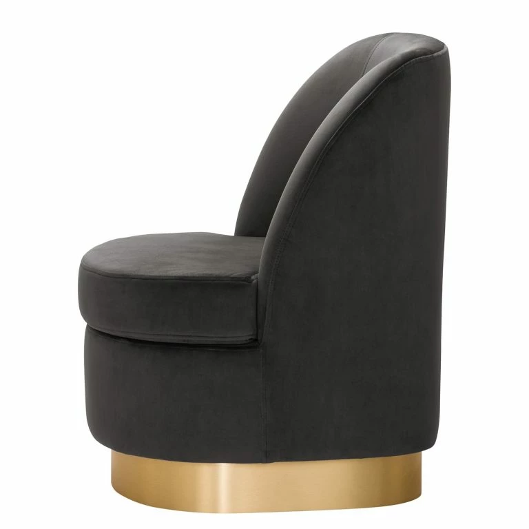 Loftscape Jack & Alice Fauteuil Chanly I – Velours – Velours Ravi: Gris