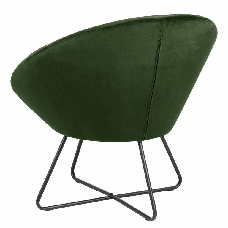 Loftscape Jack & Alice Fauteuil Design Eicken – Velours – Vert Vieilli